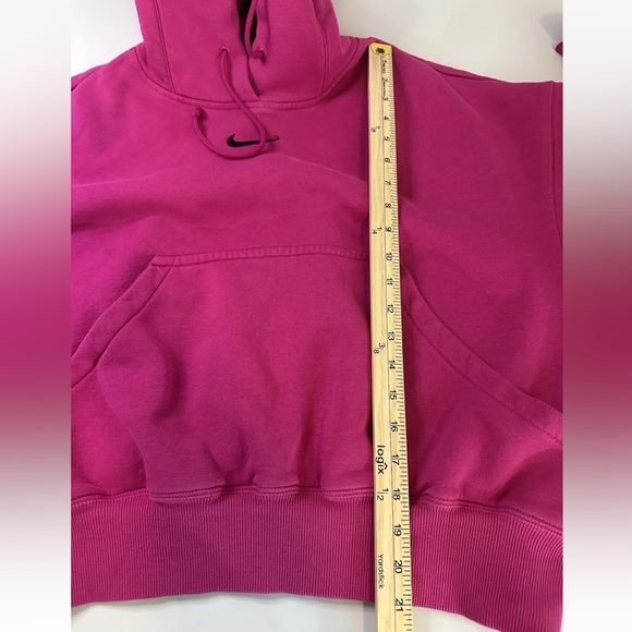 Nike Phoenix Sz S Oversized Hoodie Women Hot Fuchsia Center Swoosh Embroidered - Picture 9 of 13